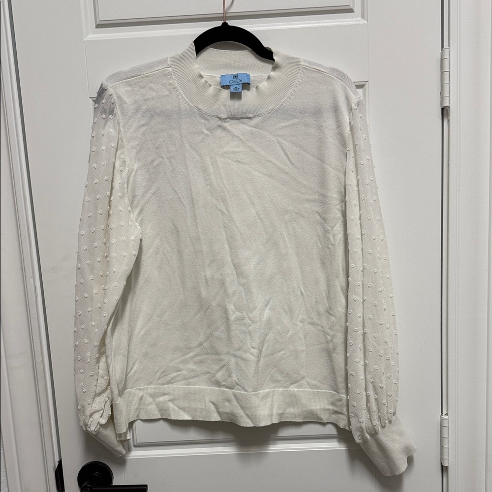 CeCe Cream Knit Sweater
